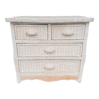 1990s Pier 1 Jamaica Collection Woven Wicker Bachelor's Chest/Dresser For Sale