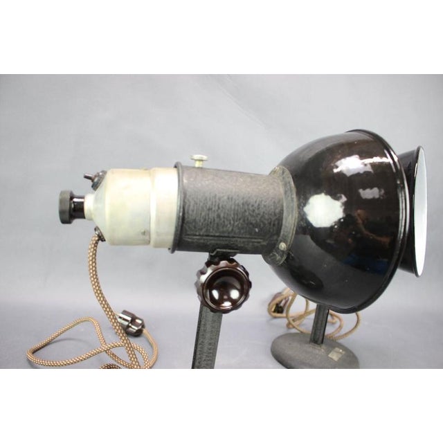 Industrial Adjustable Desk Lamps, Former Czechoslovakia, 1955, Set of 2 For Sale - Image 12 of 18