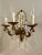Early 20th Century Pair of French 3-Arm Candelabra Crystal Mirror Sconces For Sale - Image 4 of 13
