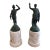 Grand Tour Classical Figures in Brass on Marble Bases, Neoclassical Sculptures, Pair For Sale