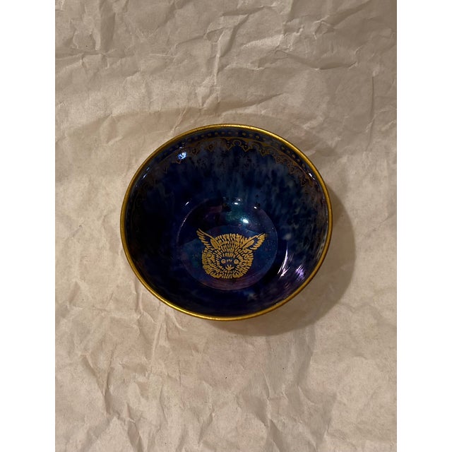 1920s Early 20th Century Wedgwood Fairyland Lustre Bowl With Gilded Motif With Ordinary Strange Creature by Daisy Makeig-Jones For Sale - Image 5 of 9