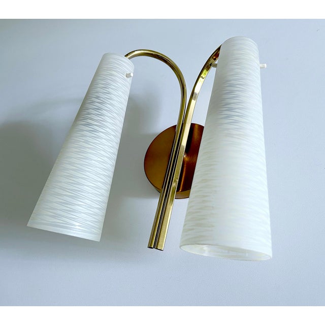 Vintage Glass Wall Light from Hillebrand, 1950s For Sale - Image 6 of 18