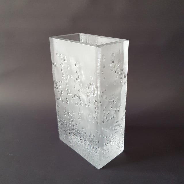 Mid-Century Modern 1970s Heavy Glass Vase by Peill & Putzler, Germany For Sale - Image 3 of 12