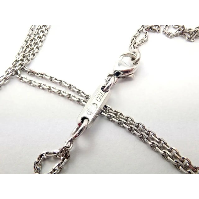 Chopard Double Happy Heart Diamond Large White Gold Pendant Necklace For Sale - Image 9 of 11