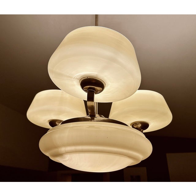 Lage Art Deco Pendant Light in Glass, 1930s For Sale - Image 18 of 18