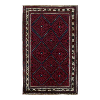 Rug & Kilim’s Baluch Tribal Rug With Colorful Geometric Patterns For Sale