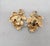 Vintage 1950s Signed Napier Goldtone Leaf With Curled Stem Clip Earrings-2 Pieces For Sale In Philadelphia - Image 6 of 7