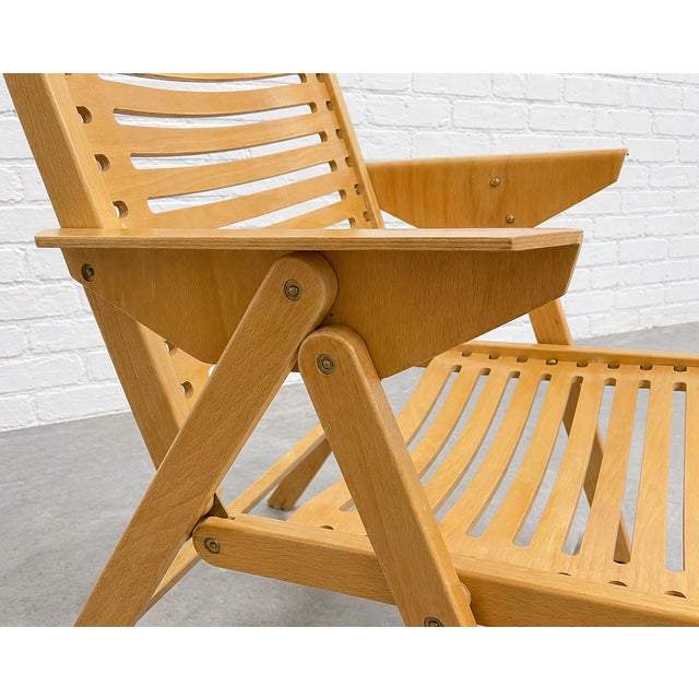 Pair of Mid Century Modern "Rex" Folding Lounge Chairs Designed by Niko Kralj, C. 1960's For Sale - Image 10 of 13