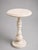 2020s Handcrafted Travertine Marble Side Table 12" Round X 20"h | Stone Accent Table For Sale - Image 5 of 5
