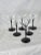 1980s Luminarc French Martini Glasses With Black Stems - Set of 6 For Sale - Image 9 of 11