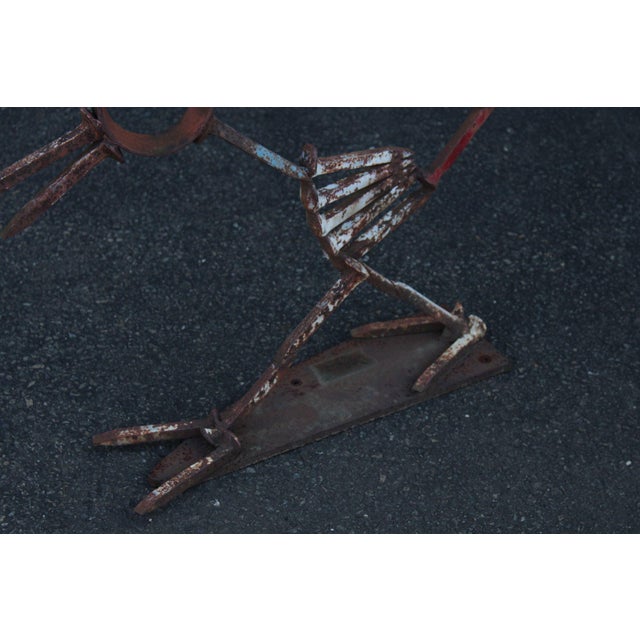 Late 20th Century Industrial Metal Road Runner Sculpture Garden Statue For Sale - Image 5 of 18