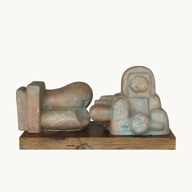 Pietro Cascella, Modernist Sculpture, 1960s, Terracotta on Oak Base For Sale - Image 3 of 8