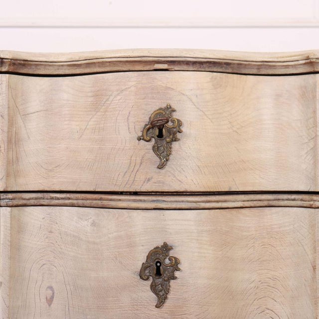 Danish Serpentine Commode in Oak For Sale - Image 6 of 12