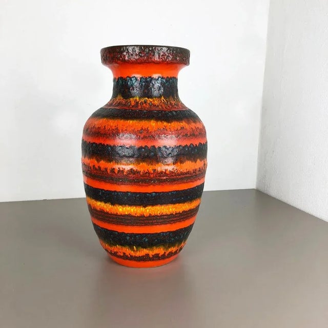 Article: Fat lava art vase XXXL version Producer: Scheurich, Germany Decade: 1970s This original vintage vase was produced...
