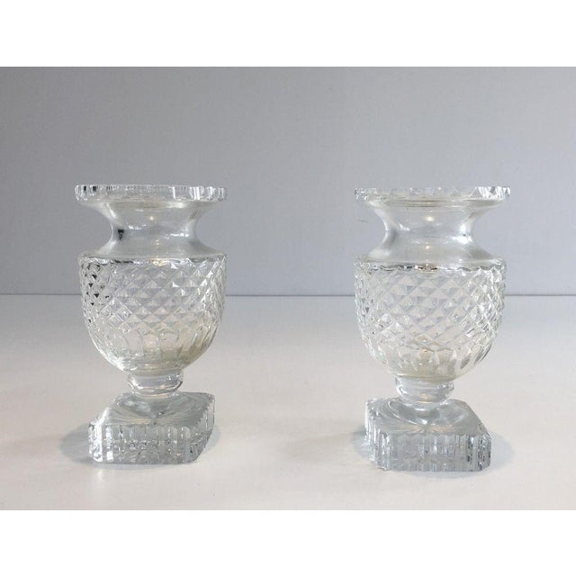 1900s Medicis Style Crystal Vases - a Pair For Sale - Image 4 of 7