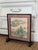 Brown 1960s Asian Hand-Painted Landscape Tabletop Screen | Traditional Oriental Desk Decor For Sale - Image 8 of 11