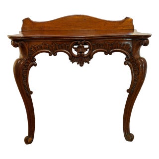 Antique 18c Louis XV Walnut Console Table For Sale