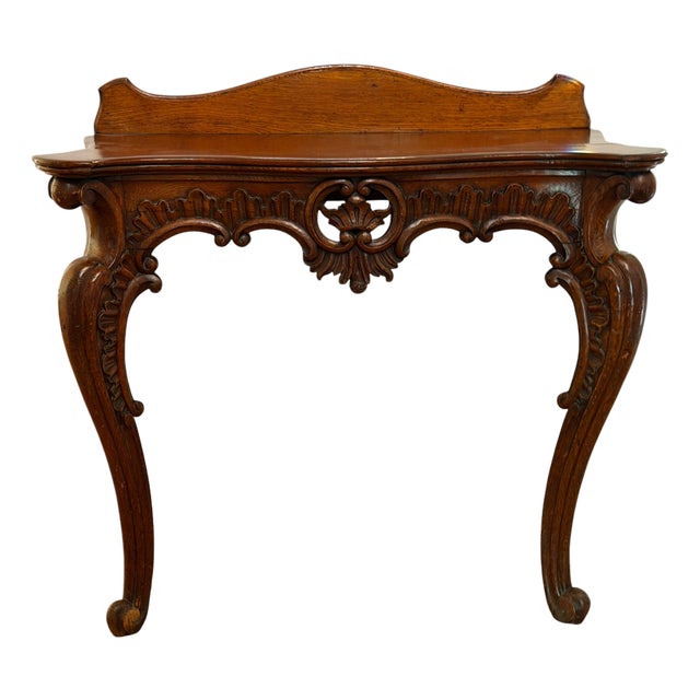 Antique 18c Louis XV Walnut Console Table For Sale