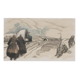 Mathurin Meheut, The Pilgrimage, 1937, Engraving For Sale