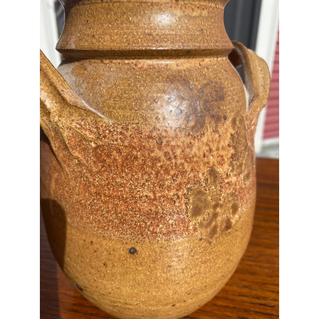 Modern Mid Century Vintage Studio Artisan Pottery Vase For Sale - Image 3 of 11