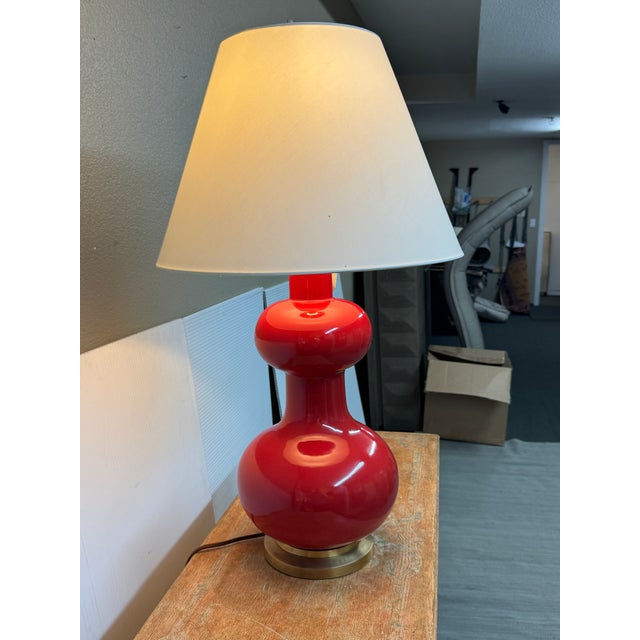 Ceramic Empire Christopher Spitzmiller for Visual Comfort Chambers Table Lamp, Cinnabar For Sale - Image 7 of 12