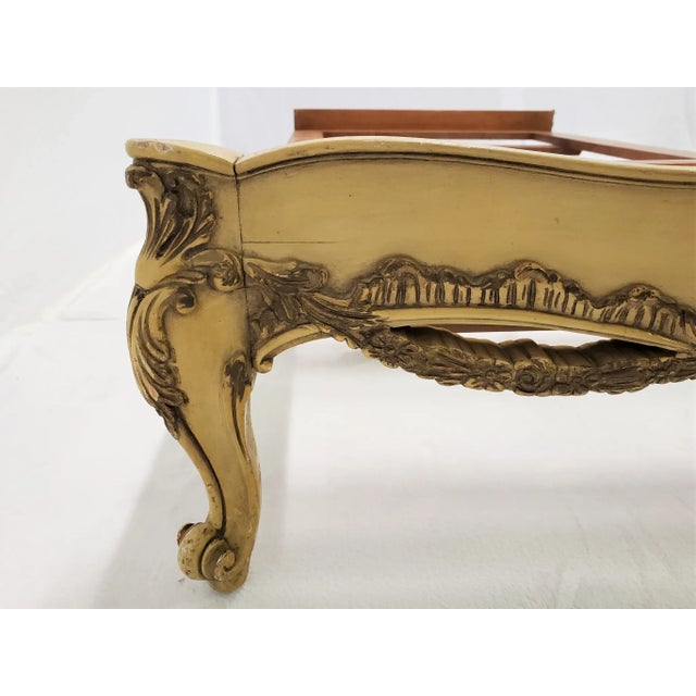 1970s French Cherry Wood Bed Frame For Sale - Image 6 of 11