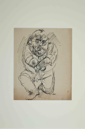 Alfredo Mezio, Figures, 1941, Ink on Paper