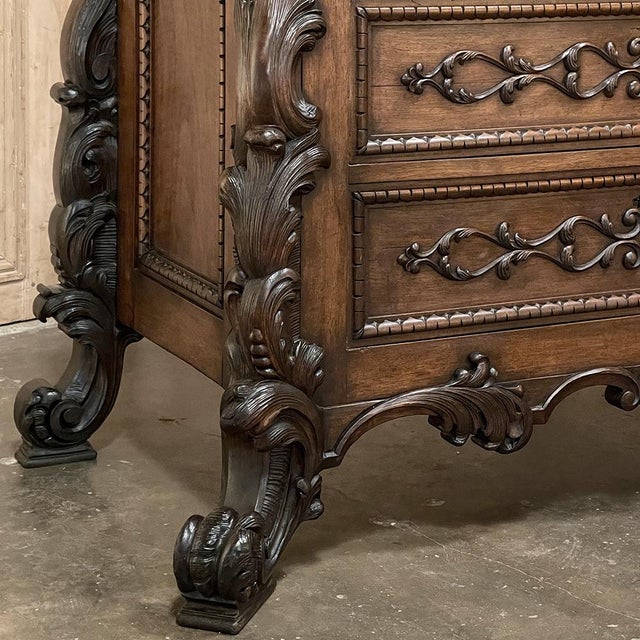 Antique Italian Walnut Rococo Commode For Sale - Image 12 of 18