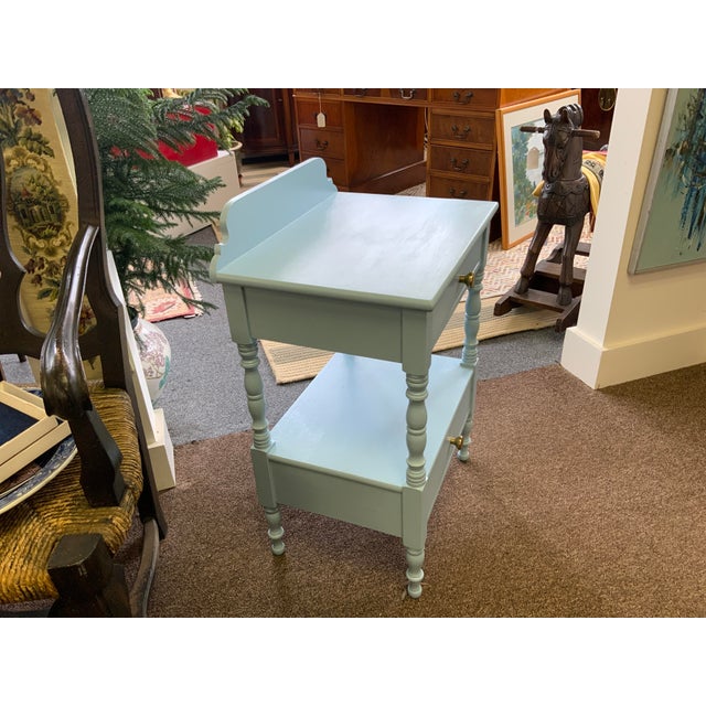 Traditional Late 20th Century Hitchcock Painted Side Table For Sale - Image 3 of 7