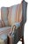 Vintage Baker Furniture Celadon & Rust Striped Wingback Chairs With Nailhead Trim — Pair For Sale - Image 15 of 18