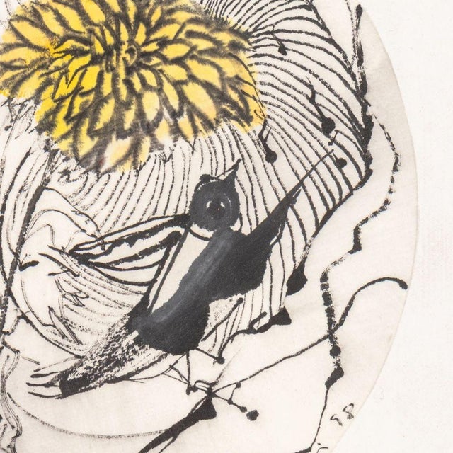 Paper Eva Bouzard-Hui Abstract Mixed Media on Paper, 3 For Sale - Image 7 of 9