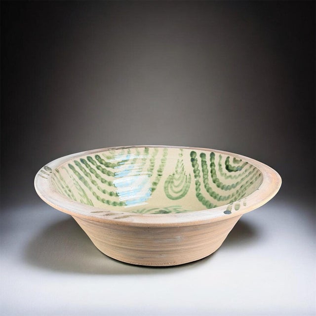 Large Spanish Fajalauza Ceramic Bowl from Lebrillo For Sale - Image 6 of 8