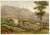 An original early 19th-century watercolour painting, Lorenzo Bandoni, Tuscan Hills, Italy.A beautifully soft and...
