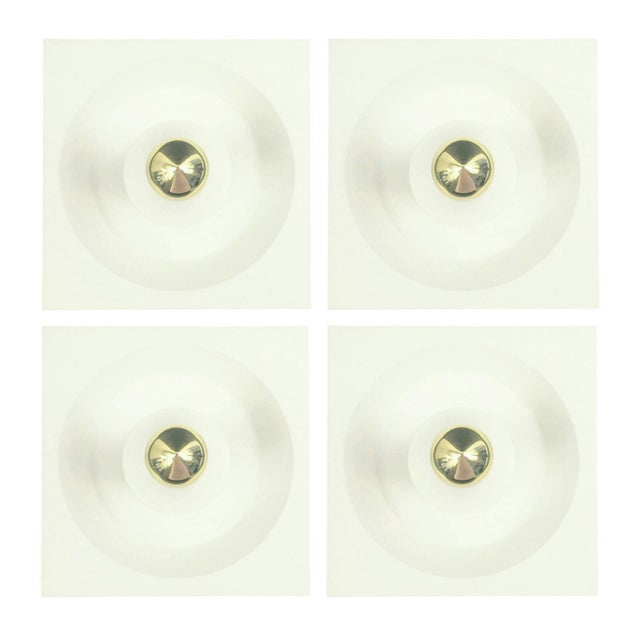 Stunning wall lights designed by Klaus Hempel for Kaiser Leuchten, Germany's highest-rated lamp manufacturer of the 20th...