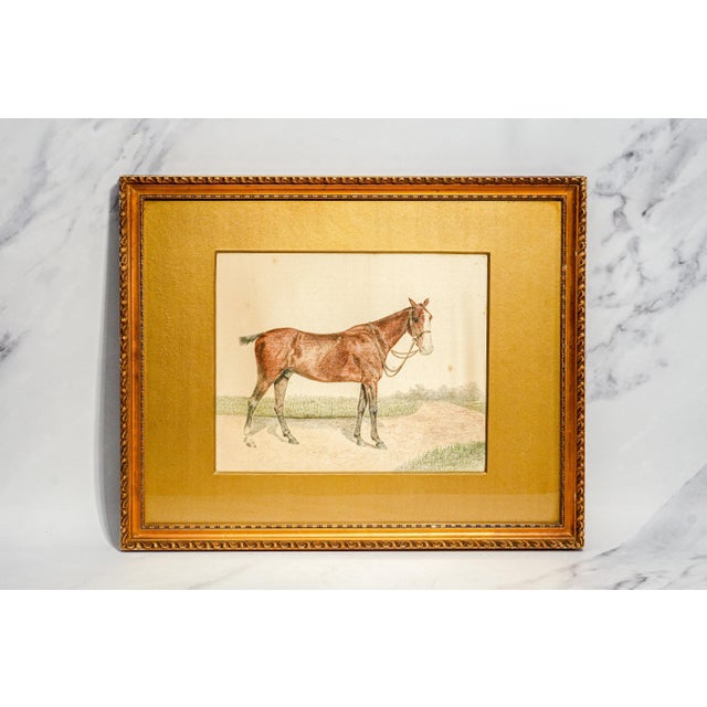 A wonderfully evocative pair of circa 1900 English School equestrian portraits, these charming works depict two individual...