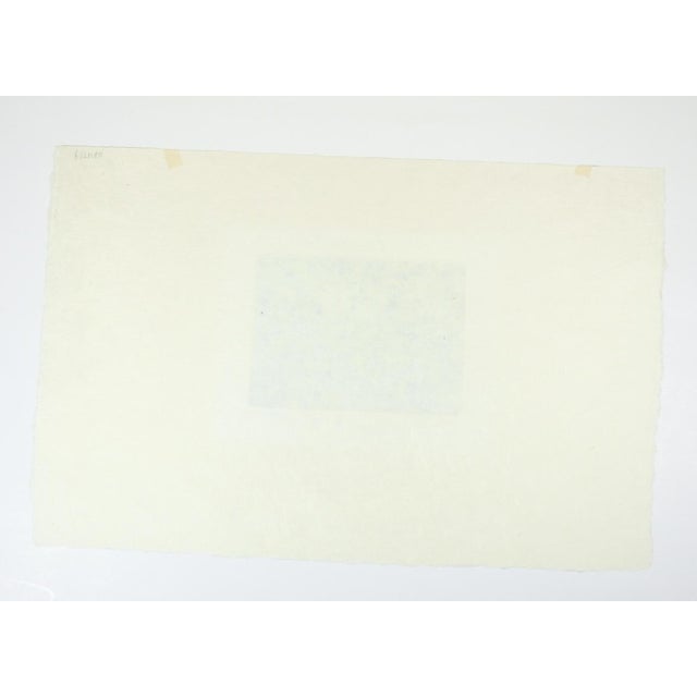 Late 20th Century Kaiko Moti Horses in Blue Aquatint Etching For Sale - Image 4 of 4