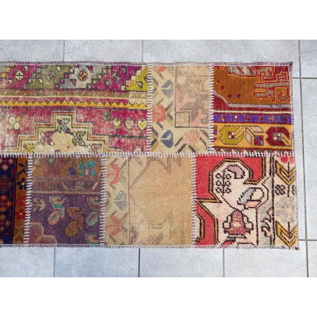 Turkish Tan Colour Oushak Mid 20th CenturyRunner For Sale - Image 3 of 10