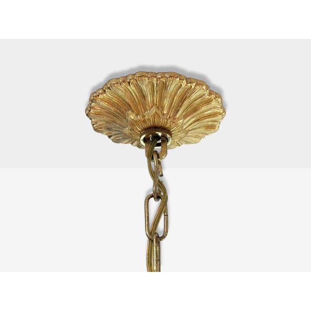 Neoclassical, Bronze, Crystal, Chandelier, Italy, 1950s For Sale - Image 9 of 9