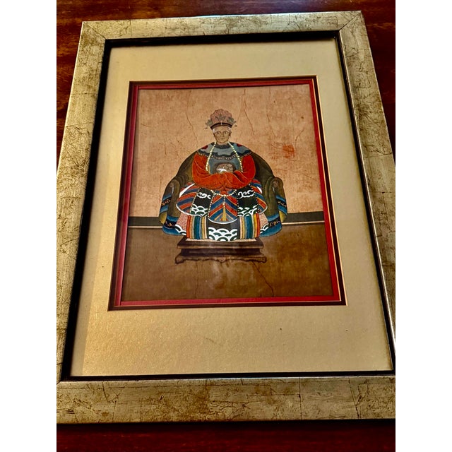 Chinese Chinese Ancestral Portrait Painting For Sale - Image 3 of 12