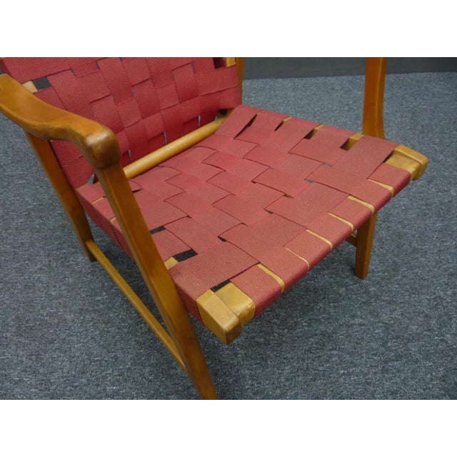 Armchair in the style of Jens Risom, 1950s For Sale - Image 6 of 9