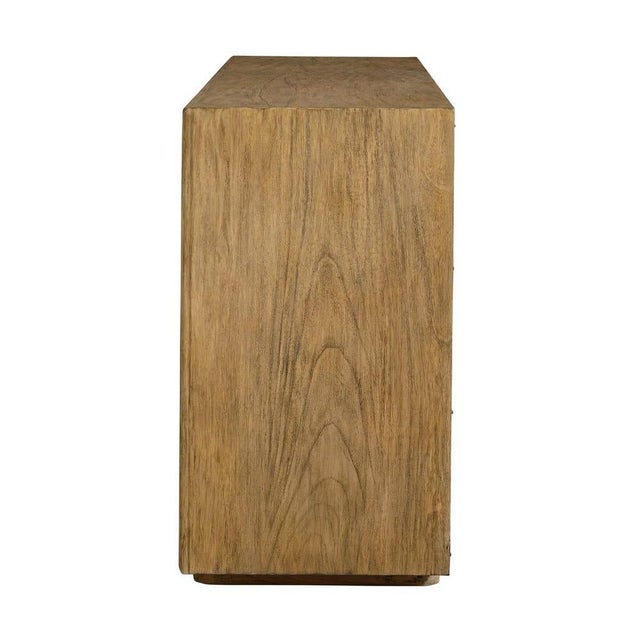 Wood Modern Organic 4 Door Credenza , Natural For Sale - Image 7 of 10