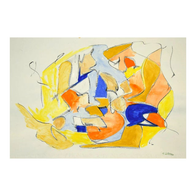 Giorgio Lo Fermo, Geometrical Abstract Composition, Mixed Media, 2020 For Sale