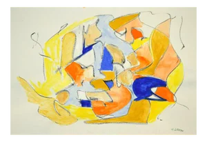 Giorgio Lo Fermo, Geometrical Abstract Composition, Mixed Media, 2020