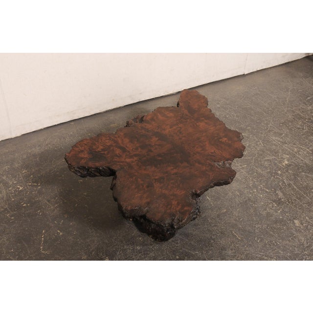 Mid 20th Century Mid 20th Century Live-Edge Cypress Wood Small Coffee Table For Sale - Image 5 of 12