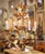 Italian Mid-Century Italian Gilt Tole Six-Light Floral Chandelier For Sale - Image 3 of 11