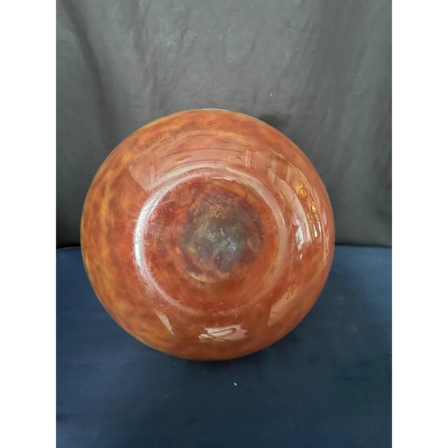 Art Deco Schneider Art Deco Art Glass vase Vintage For Sale - Image 3 of 7