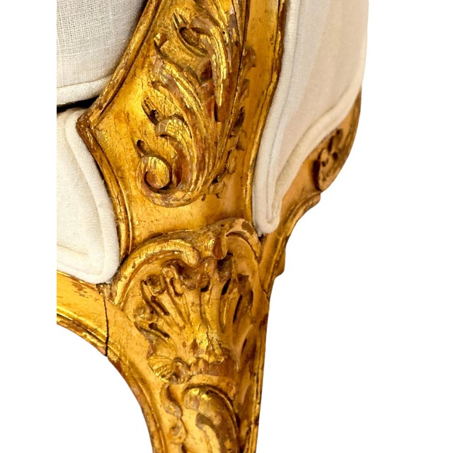 Late 19th Century Pair Antique French Louis XV Style Bergère Chairs For Sale In Atlanta - Image 6 of 10