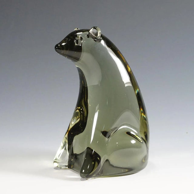 Glass Great Murano Sculpture of a Bear Designed by Livio Seguso Ca. 1970ties For Sale - Image 7 of 7
