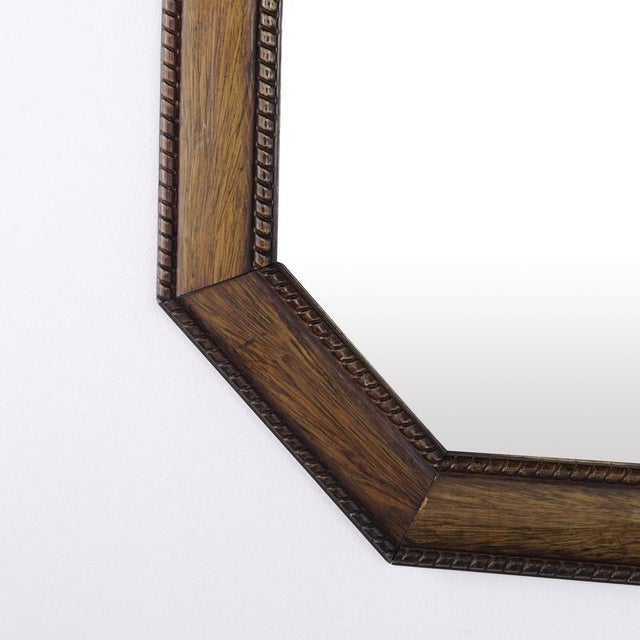 Antique Mirror with Dark Wood Frame, 20th Century For Sale - Image 5 of 7