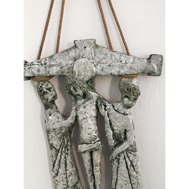 Mid-Century Modern Ceramic Sculpture of Christ, 1950s For Sale - Image 3 of 7